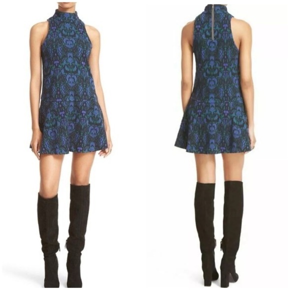 FREE PEOPLE - 'Amelia'  Womens Knit Drop Waist Shift Dress  Small - Picture 1 of 9